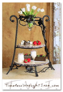 Wrought Iron Server for Valentines Day Blog Post