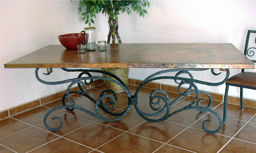 Timeless Wrought Iron - Alexander Rectangle Dining Table