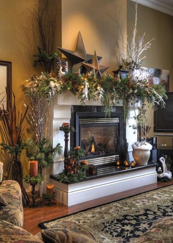 15 Fireplace Mantel Ideas for the Holidays | Artisan Crafted Iron