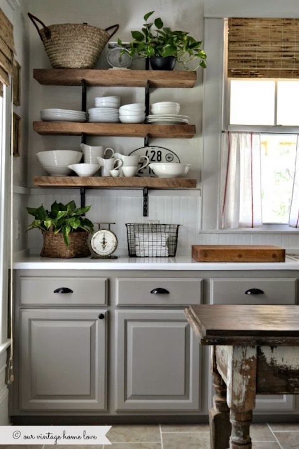 Open Kitchen Shelves